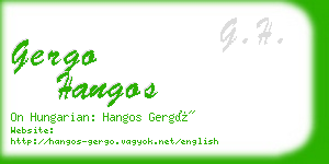 gergo hangos business card